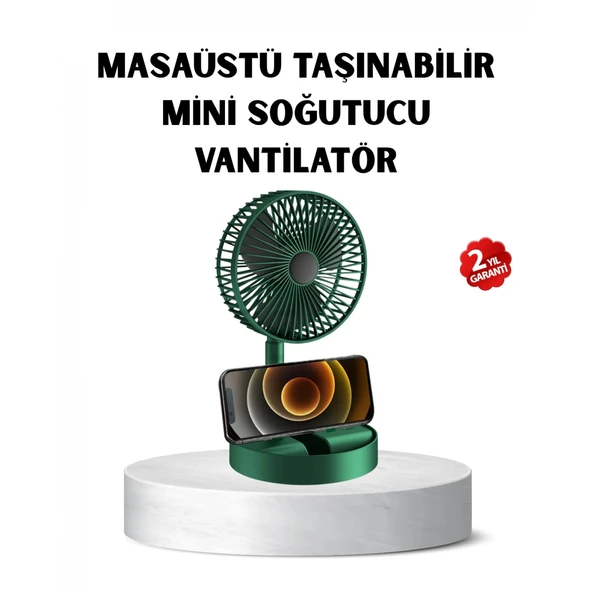 Taşınabilir Katlanabilir Mini Fan 3 Kademeli Şarj Edilebilir ürün görseli 1