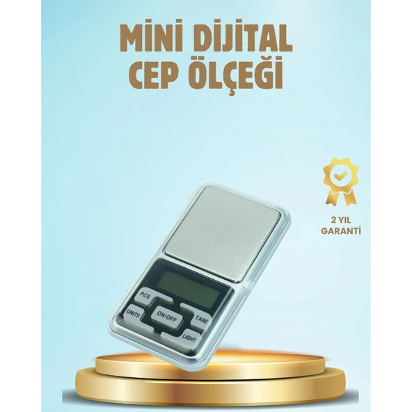 300 Gr Hassas Cep Terazisi Mavi Işıklı LCD Ekranlı ürün görseli 1
