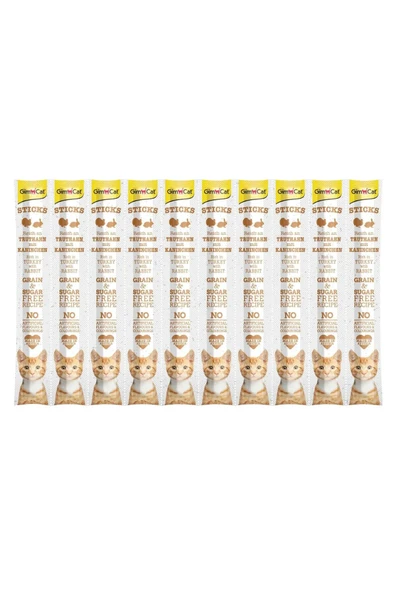 Gimcat Kedi Stick 10 lu Hindi & Tavşan ürün görseli 1