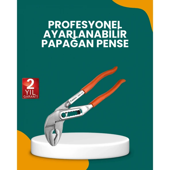 Çelik Alaşımlı Ayarlı Papağan Pense Yalıtımlı Sap ürün görseli 1