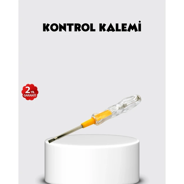 Neon Lambalı Elektrik Kontrol Kalemi Nikel Kaplama 110-220V ürün görseli 1