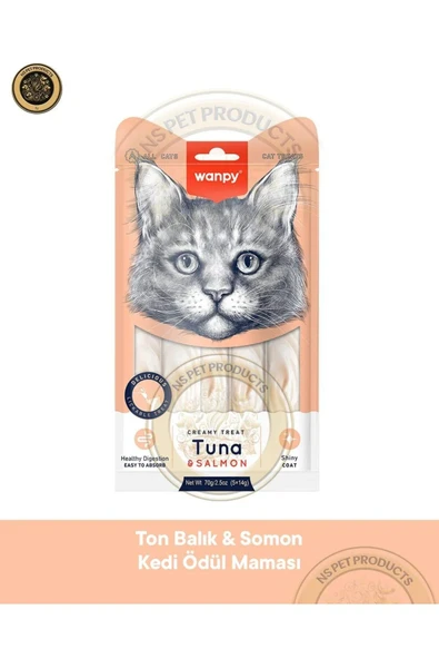 Wanpy Ton Somon Kedi Krema Ödül 5 li ürün görseli 1