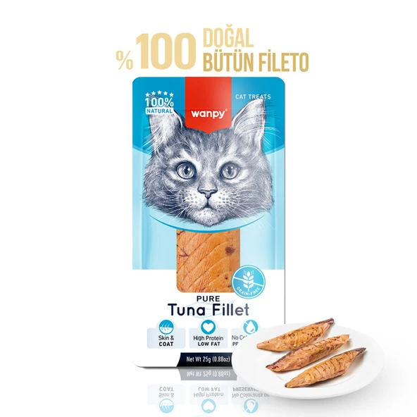 Wanpy Ton Balığı Fileto 25g Kedi Ödülü ürün görseli 1