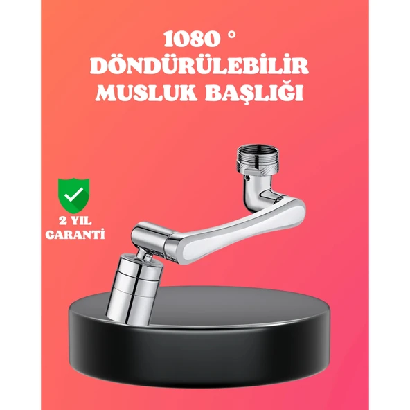1080° Dönebilen Püskürtme Filtreli Musluk Başlığı Su Tasarruflu ürün görseli 1