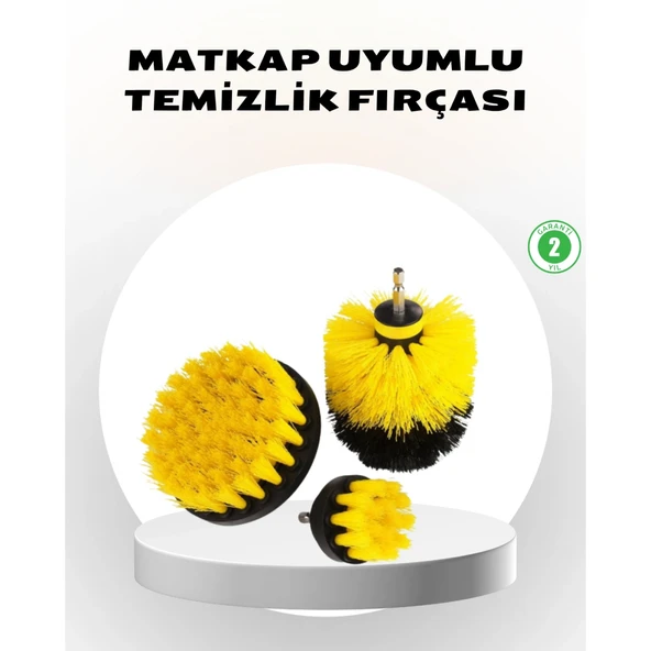 3’lü Matkap Ucu Fırça Seti – Derinlemesine Temizlik, Tüm Yüzeylerle Uyumlu ürün görseli 1