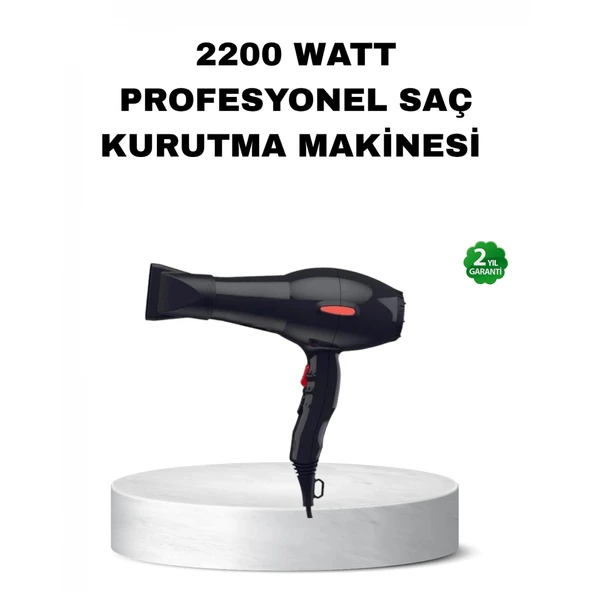 Profesyonel Saç Kurutma Makinesi – AC Motor, Soğuk Üfleme, 2 Hız Kademesi ürün görseli 1