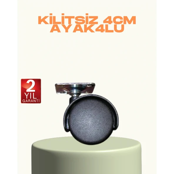 Kilitsiz Mini Tekerlek Ayak 4 cm 4’lü Set Kolay Montaj ürün görseli 1