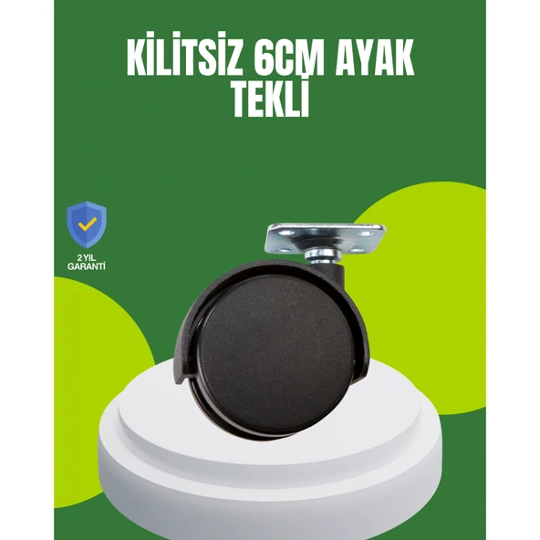 Kilitsiz 6 cm Tekerlek Ayak Tek Adet ürün görseli 1