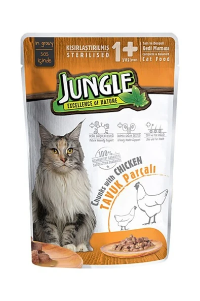 Jungle Kedi Pouch Tavuklu ürün görseli 1