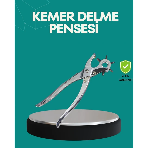Deri Delme Pensesi 6 Uçlu Ayarlanabilir Kemer Delme Aleti Profesyonel Kullanım ürün görseli 1