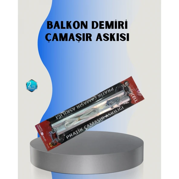 25x60 Balkon Askılığı Kare Demir Uyumlu Hava Dayanıklı Çamaşır Askısı ürün görseli 1
