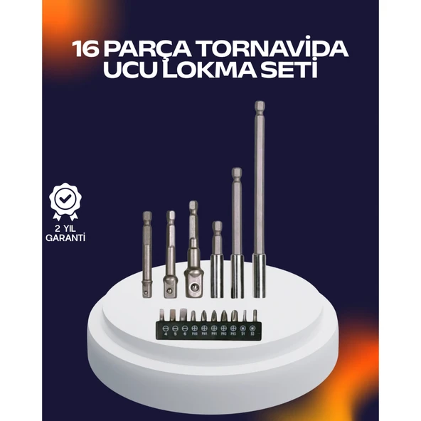 16 Parça Usta İşçilik Bits Takımı Vida Sökme Takma Set ürün görseli 1