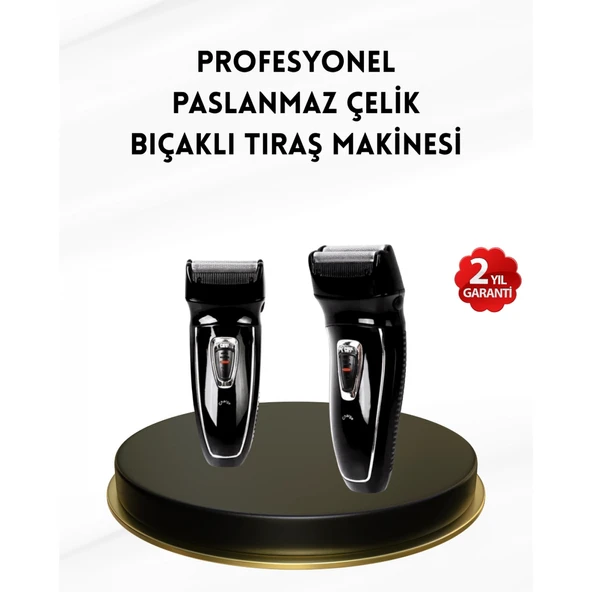 Uzun Pil Ömürlü Şarjlı Tıraş Makinesi – Hızlı Şarj, Ergonomik Tasarım, Çok Yönlü Kullanım ürün görseli 1