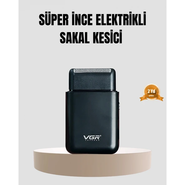 Kompakt Şarjlı Tıraş Makinesi Çift Yönlü Bıçaklı 45 Dakika Kullanım Süreli ürün görseli 1