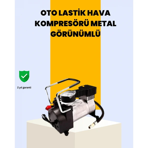Araç Çakmak Girişli Metal Hava Kompresörü 10A Güçlü Motor ürün görseli 1