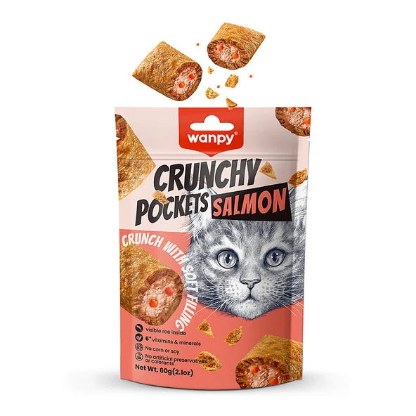 Wanpy Kedi Crunch Ödül Somon & Havyar 60g ürün görseli 1