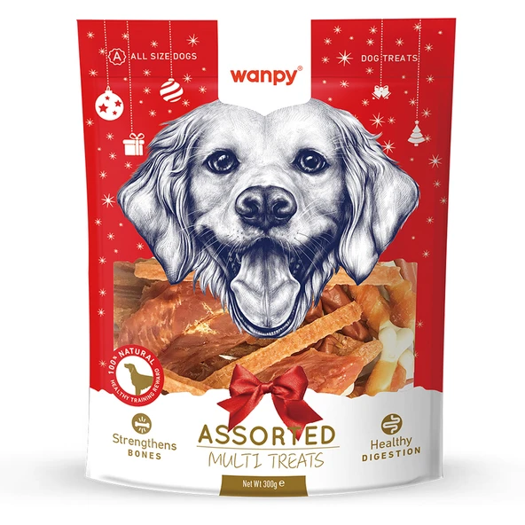 Wanpy Karışık Yılbaşı M-02H Köpek Ödülü 300 g ürün görseli 1