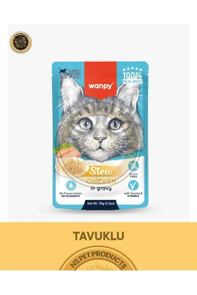 Wanpy Tavuklu Pouch Kedi Pouch 70 Gr ürün görseli 1