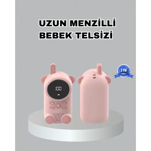 Şarjlı Bebek Telsizi Uzun Mesafe 22 Kanal LCD Ekran VOX Modu 400 mAh ürün görseli 1