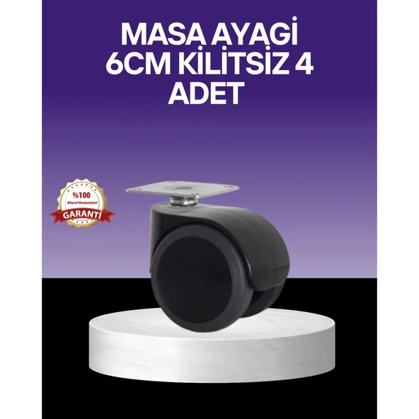 Çok Amaçlı Kilitsiz Masa Ayağı Tekerleği 6 cm ürün görseli 1