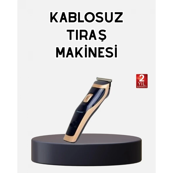 Profesyonel Şarjlı Saç ve Sakal Kesme Makinesi – Unisex, 12 mm Ayarlanabilir Başlık ürün görseli 1