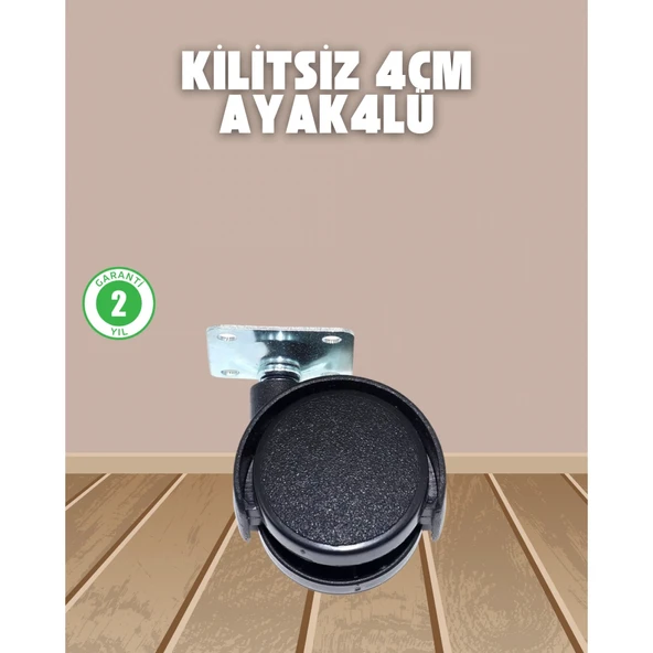 Sehpa ve Ekipmanlar İçin Kilitsiz 4 cm Ayak 4’lü ürün görseli 1