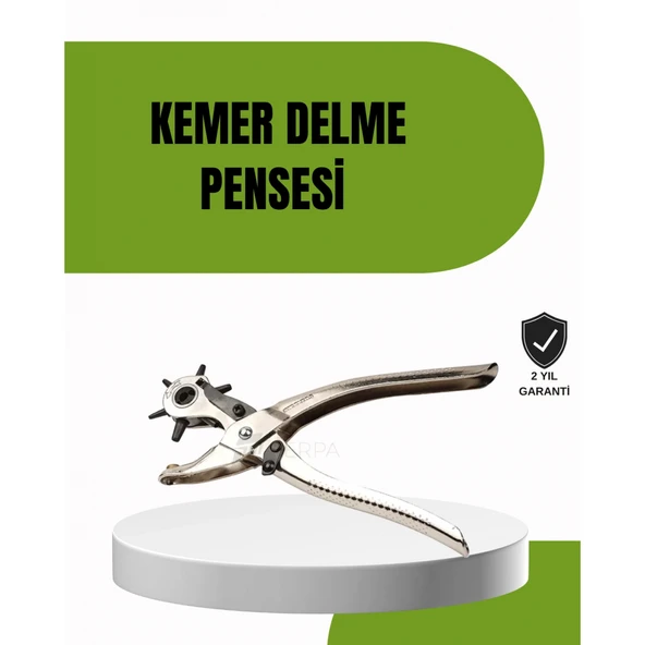 Deride Kemer Çanta Ayakkabı Delme Pensesi 6 Uçlu Döner Başlıklı Tamir Aleti ürün görseli 1