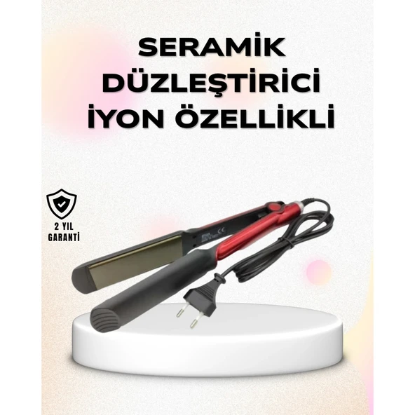 Profesyonel Titanyum Saç Düzleştirici – Ayarlanabilir Isı ve Hızlı Isınma Özellikli ürün görseli 1