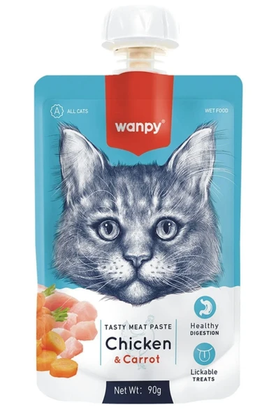 Wanpy Tavuk Havuç Kedi Et Ezmesi 90 Gr ürün görseli 1