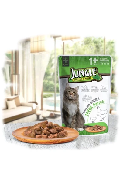 Jungle Kedi Pouch Tavuklu ürün görseli 1