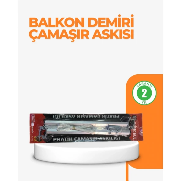 25x60 cm Çamaşır Askılığı Kare Balkon Demiri İçin Dayanıklı Tasarım ürün görseli 1