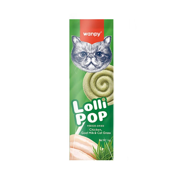 Wanpy Kediler İçin Dondurularak Kurutulmuş Lolipop - Kedi Otu - 1.4 g*10'lu ürün görseli 1