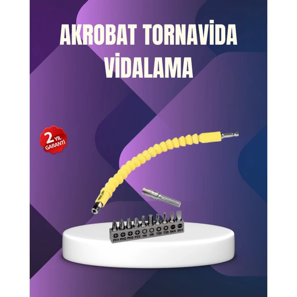 12 Parça Vidalama Uç Seti Akrobat Tasarım Dayanıklı Metal ürün görseli 1