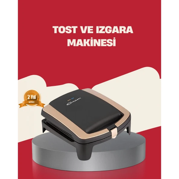 Tost Makinesi Yapışmaz Plaka 1500 Watt Güçlü Performans ürün görseli 1