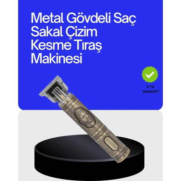 Kompakt Tasarımlı, Güçlü Motorlu Saç sakal Kesme Makinesi ve 4 Kılavuz Tarak ürün görseli 1