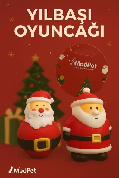 Evcil Hayvan Yılbaşı Konspeti Sesli Noel Baba ürün görseli 1