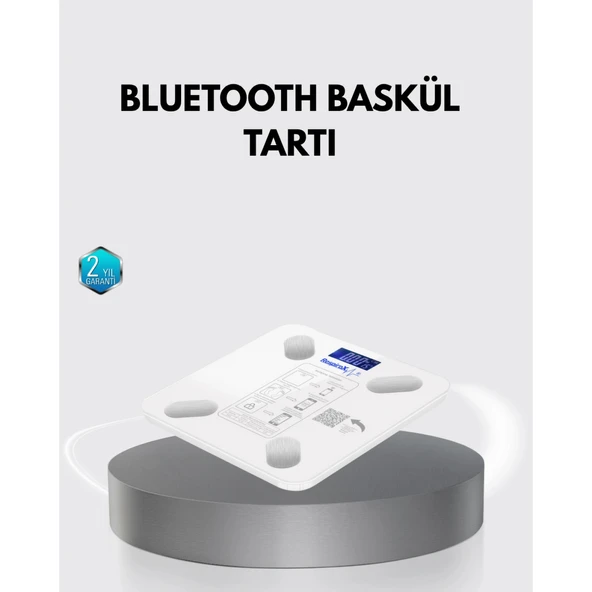 Bluetooth Akıllı Tartı – 8 Fonksiyonlu Dijital Baskül, 180 kg Kapasiteli ürün görseli 1