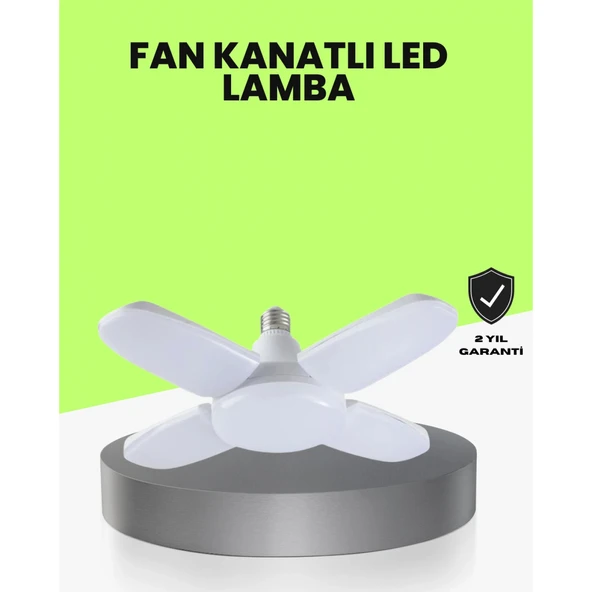 Katlanabilir 4 Kollu LED Ampül 60 Watt 6000 Lumen Beyaz Işık ürün görseli 1