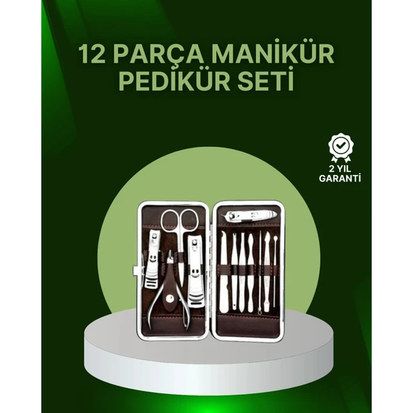 12 Parçalık Özel Deri Çantalı Kişisel Bakım Seti ürün görseli 1