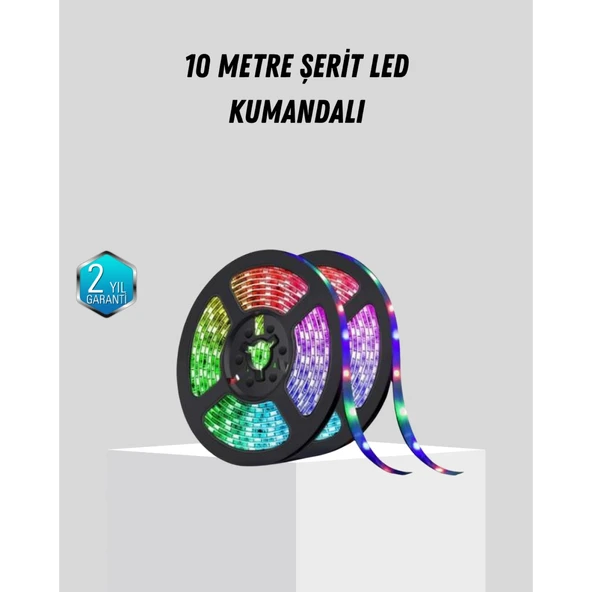Smart Şerit LED Işık – Uzaktan Kumandalı, USB Girişli, Müzik Modlu ürün görseli 1