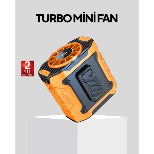 Dijital Ekranlı Turbo Mini Fan – 3 Kademeli Hız, Sessiz Çalışma ve Type-C Şarj ürün görseli 1