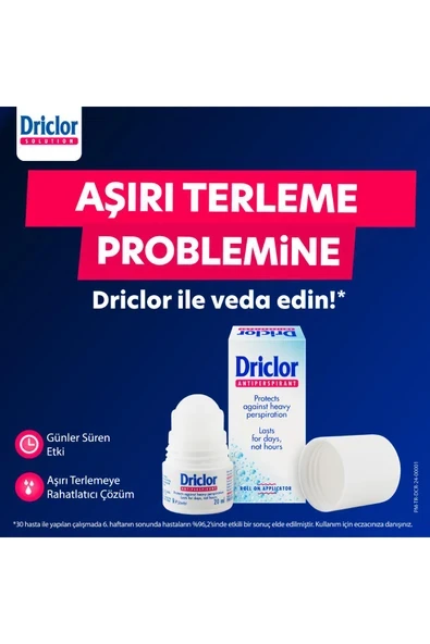 DRİCLOR Aşırı Terleme Önleyici Antiperspirant Roll-On 20ml ürün görseli 1