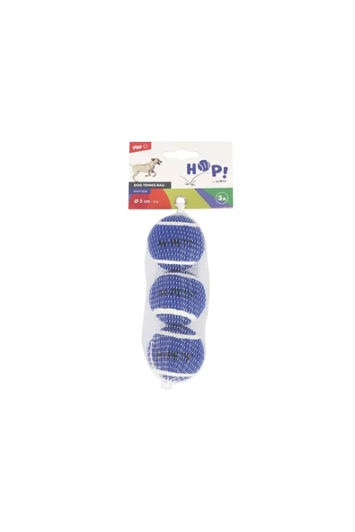 M-Pets HOP TENNİS TOPU BLUE 5CM 3LÜ SET ürün görseli 1