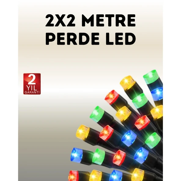 Taşınabilir Pil İle Çalışan LED Işık – 2x2 Metre Perde Modeli ürün görseli 1