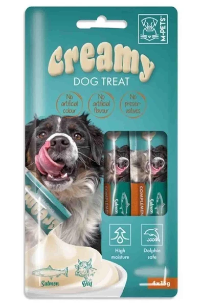 M-Pets Creamy Köpek Ödül 4 x 15 Gr Dana Somon ürün görseli 1