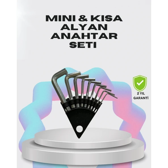9 Parça Kısa Tip Alyan Seti Isıl İşlemli Profesyonel Kullanım ürün görseli 1