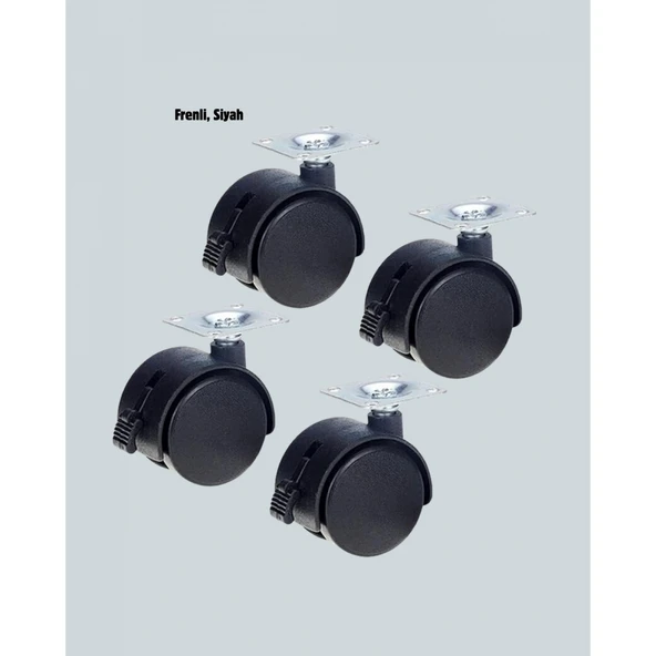 Kilitli Mini Tekerlek Ayak 4 cm 4’lü Set - Resim 5