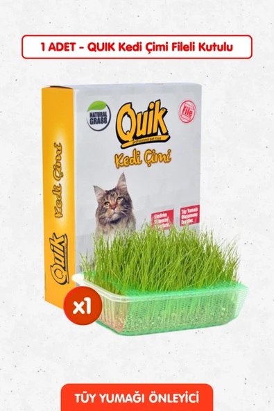 Quik Doğal Kedi Çimi (Fileli) ürün görseli 1