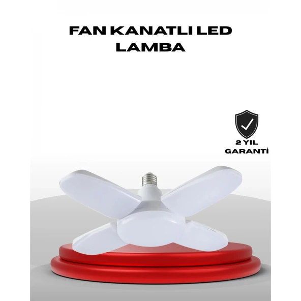 4 Kollu Katlanır Pervane LED Ampül 60 Watt Yüksek Aydınlatma ve Enerji Tasarrufu ürün görseli 1