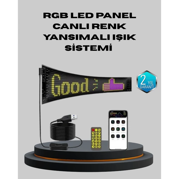 5V USB Akıllı Piksel LED Panel – Mobil Uygulama Kontrollü, Renkli Işık Efektli ürün görseli 1
